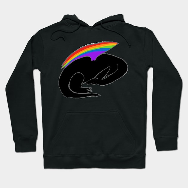 (Moose the) sleeping gay dragon Hoodie by system51